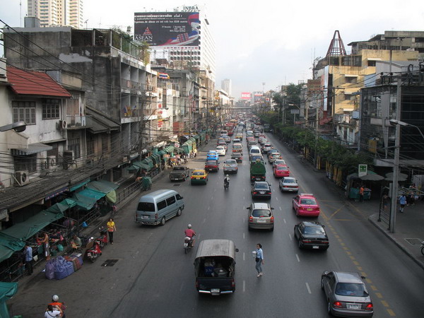  Thailand Bangkok Таиланд - Банкок отзыв - Вид на улицу с перехода
