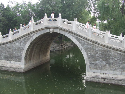Традиционный китайкий мостик в Летнем Дворце Пекина beijing