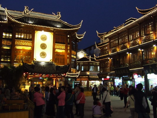 Вечерний Шанхай - Фото В районе Чайного домика shanhai
